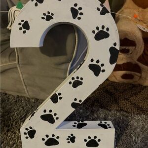 Paw Print Number 2 Party Decorations